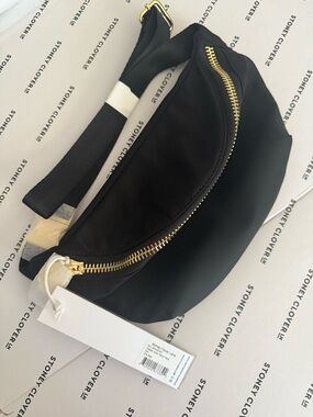 Stoney Clover Lane Noir Fanny Pack with Gold Hardware